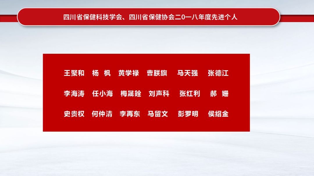 《四川省保健科技学会、四川省保健协会“新时代、新思维、创·未来”2018年年会》